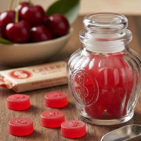 4-Pound SweetGourmet Cherry JuJu Coins, Soft Chewy Candy Unwrapped, Resealable Pouch