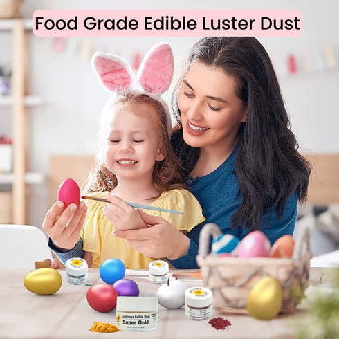 Teal Blue Edible Luster Dust | 6 Grams Food Grade Shimmer Powdered Metallic Powder for Cake Decorating, Vegan