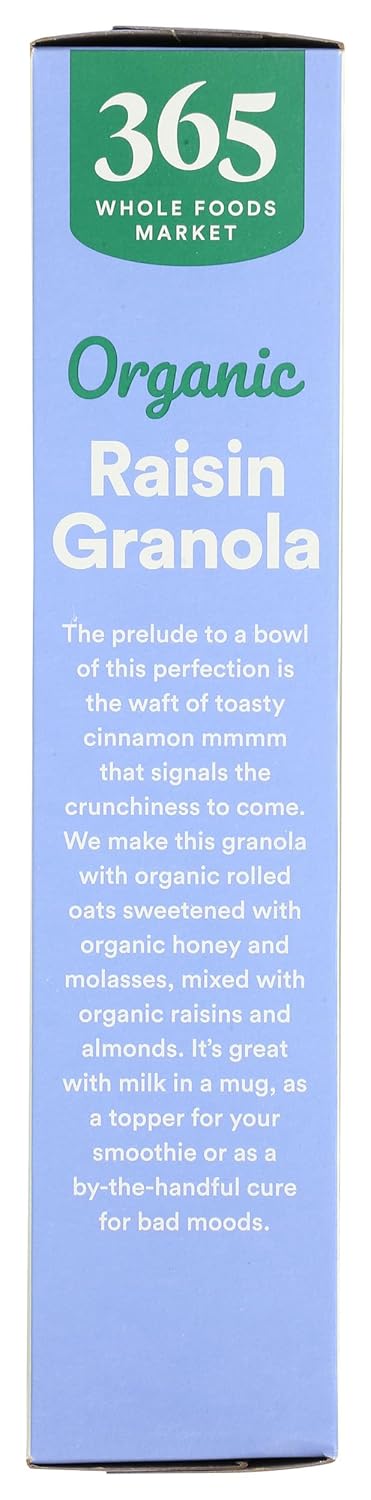365 17 (Pack 3) by Whole Foods Market, Organic Raisin Granola, Ounce