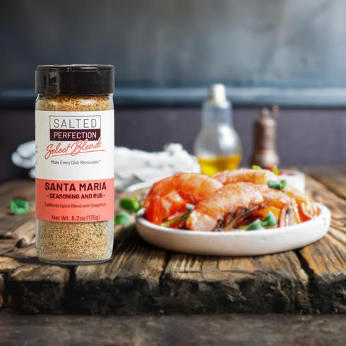 Salted Perfection Select Blends Seasoning Blend and Meat Rubs - No Additives - All Natural - (Santa Maria/Barbeque