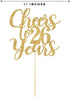 Gold Glitter Cheers to 26 Years Cake Topper, Happy 26th Birthday Decorations, Birthday Party Supplies