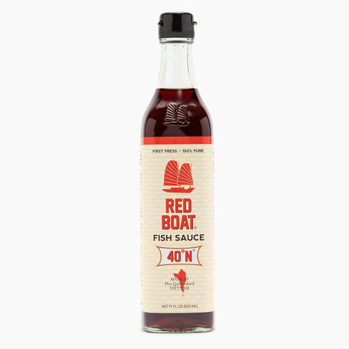 Premium 40°N Fish Sauce 17 fl oz: Red Boat Fish Sauce with Just 2 Ingredients, Keto, Paleo & Whole 30