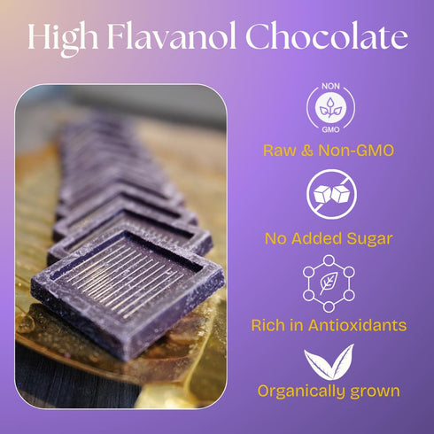 750mg 4oz Vital Purple Ceremonial Cacao - Flavanols Per Serving - Bitter - Itense - Organic Cacao Paste for Cacao