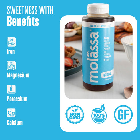 100% 18.1oz Molaessa Light Sweet Molasses - Specialty Sweetener Made From Pure Sugar Cane - Delicate Caramel Notes