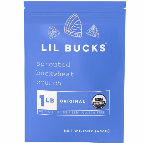 Lil Bucks Sprouted Regeneratively Grown Buckwheat Seeds Paleo Cereal, Gluten-Free Granola, High