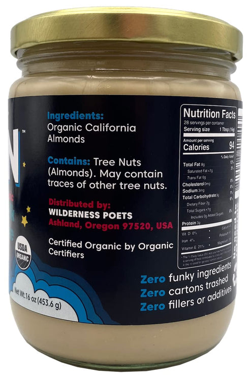 (16 2) Wilderness Poets SPiN, Organic Almond Milk Concentrate (Unsweetened) - Make Almond Milk or Non-Dairy Creamer