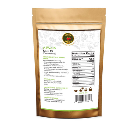 Spice Magic Whole Spices ~ 100% Pure, Aromatic & Natural I Gluten-Free I Non-GMO I Indian Origin, Ajwain Seeds