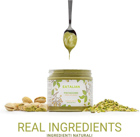 7oz/200 EATALIAN by AMZ BETTER Pistachio Cream, gr, Spreadable Pistachio Paste, Sweet and Unique Taste, Ideal on Bread