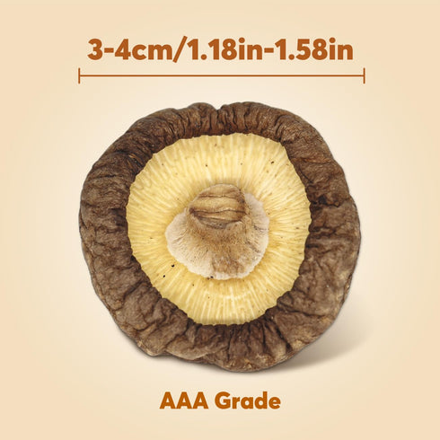 8 Oz ONETANG Natural Dried Shiitake Mushrooms - Premium Flavors |AAA Grade Extra Dry Mushrooms for Soups Sauces Pasta