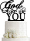 God Gave Me You Wedding Cake Topper, Party Decoration (Black)