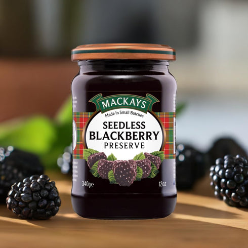 12 Mackays Seedless Blackberry Preserve, Ounce