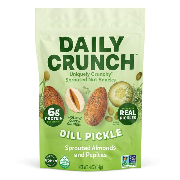 Daily Crunch, Almonds Pepitas Sprouted Dill Pickle, 4 Ounce