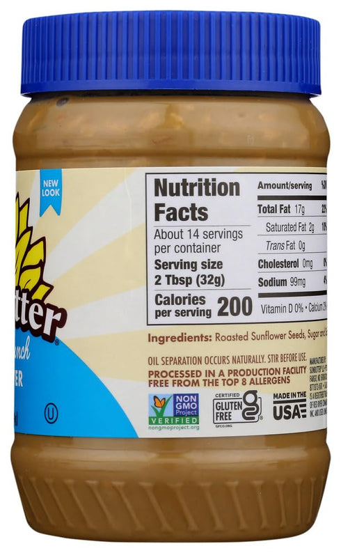 16 oz 2 SunButter Sunflower Butter Natural Crunch -- - pc