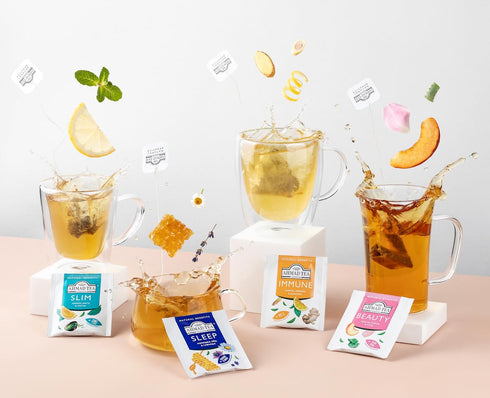 Pack 60 6 Ahmad Tea Natural Benefit Functional Tea Selection | Green teas, Fruit & Herbal Infusions | Perfect herbal