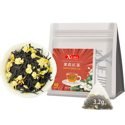 XIEJINJI Jasmine Black Tea - 40 Count, Special Blend Black Tea with