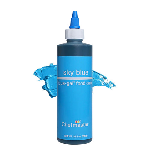 Chefmaster Sky Blue Liqua-Gel Food Coloring | Vibrant Color | Professional-Grade Dye