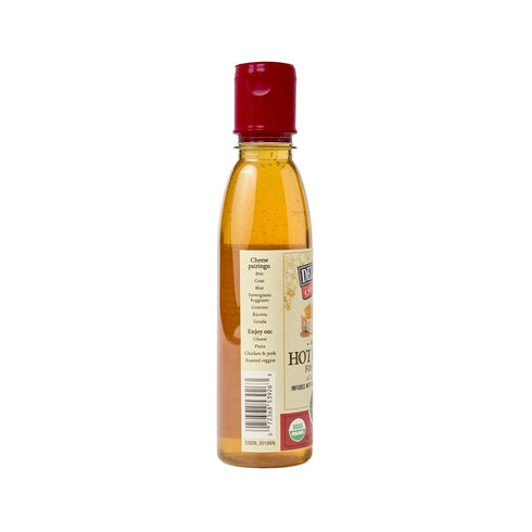 100% 7.7 oz (4 Pack) DeLallo Hot Honey, Made with Organic Acacia Honey and Red Pepper, Sweet and Spicy Gourmet