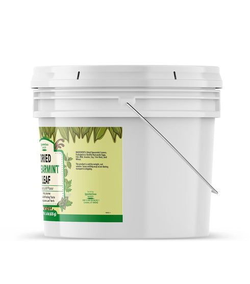 (1 Unpretentious Dried Spearmint Leaves Gallon) Fresh Taste, Crisp Loose Leaf Herb, Pesto, Lemonade, Desserts