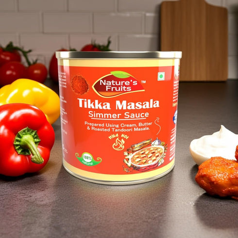 Simmer 29 oz Tikka Masala Sauce Smoky & Spiced Tomato-Based Curry Sauce Ready-to-Use for Chicken or Veg Dishes Ideal