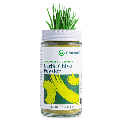100% Gourmend Foods Organic Garlic Chive Powder Certified Low FODMAP, Filler Free, Gluten Free, Natural, No Corn