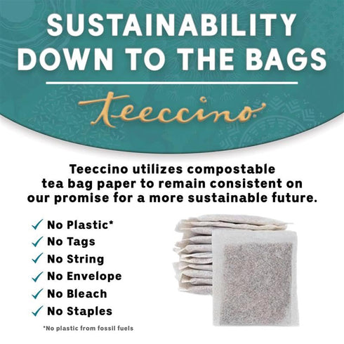 3x 50 Teeccino Dandelion Caramel Nut Tea - Caffeine Free, Roasted Herbal Tea with Prebiotics, More Herbs than Regular