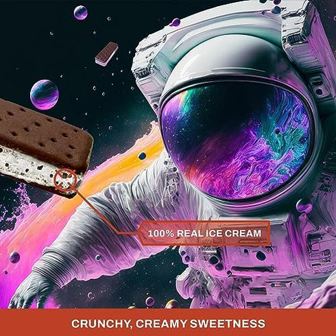 6 Count Astronaut Foods Freeze-Dried Ice Cream Sandwich, NASA Space Dessert, Cookies & Cream