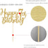 Gold Glitter Happy 7th Birthday Cake Topper, 7 Years Old Birthday Party Decorations, Boy or Girl Cake Toppers