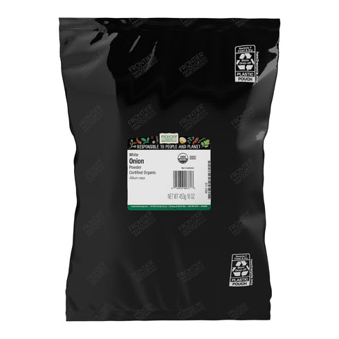 Frontier Co-op Organic White Onion Powder, Kosher, Bulk Spice, Seasoning Jar Refill,
