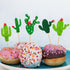 Cactus Cupcake Toppers, Summer Hawaii Theme Party Favors, 24PCS for Birthday Supplies