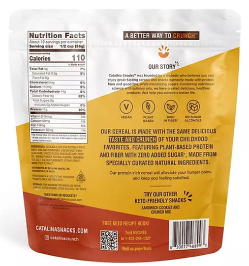 (24 oz.) Catalina Crunch Keto-Friendly Breakfast Cereal, Cinnamon Toast