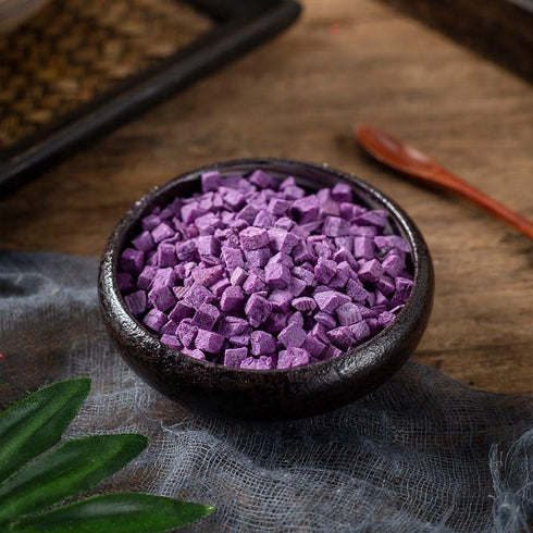 WEIJUEJIYI 150g (5.29oz) Diced Purple Potato Original Dehydrated Vegetables, Natural Food Coloring, No Added, Crisp