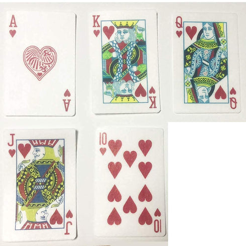 PRE CUT 34x Poker Chips Mix Casino Royal Flush Gambling Edible Rice Paper Wafer Card Toppers