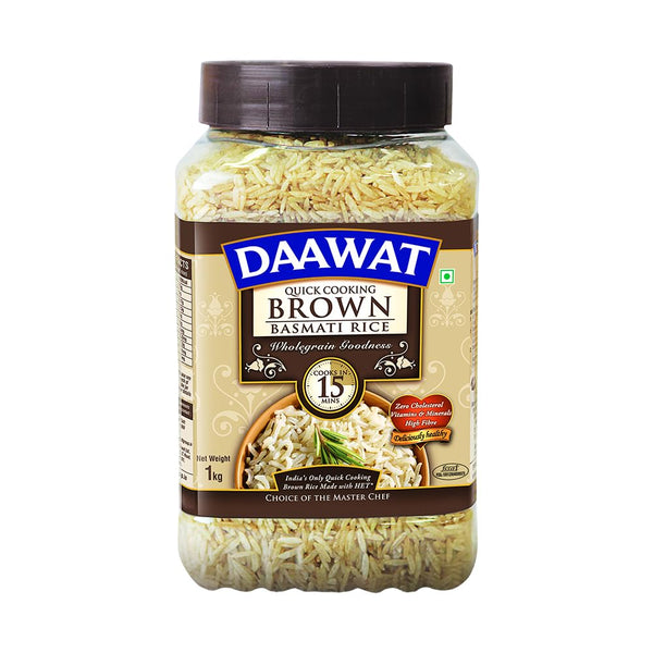 Daawat Brown Basmati Rice | Whole Grain Long-Grain Rice | Naturally Aged