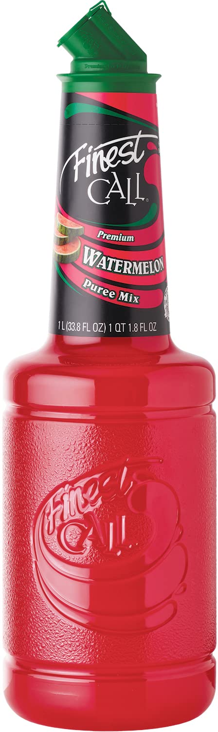 Finest Call Premium Watermelon Fruit Puree Drink Mix, 1 Liter Bottle (33.8