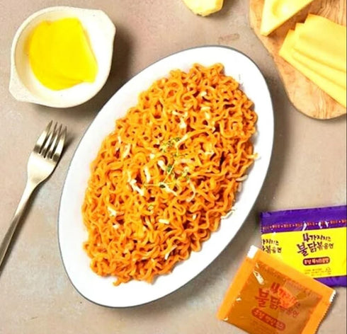 Samyang Packaged Noodles,4.94 oz,Cheese,5 Pack Buldak Hot Chicken Spicy Ramen Korea Instant