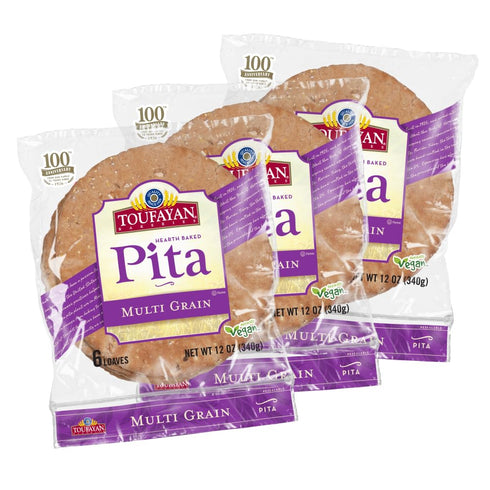 Toufayan Multigrain Pita Bread Soft Hearth-Baked Pocket Pita | Freeze on Arrival