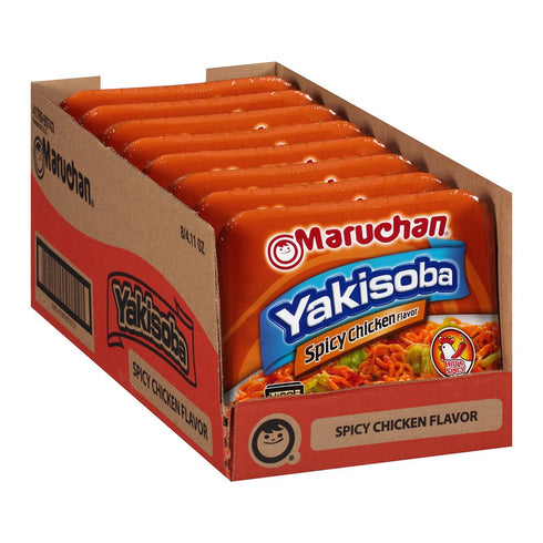 Maruchan Yakisoba, Spicy Chicken Flavor Stir-Fried Japanese Instant Ramen Noodles, High Protein