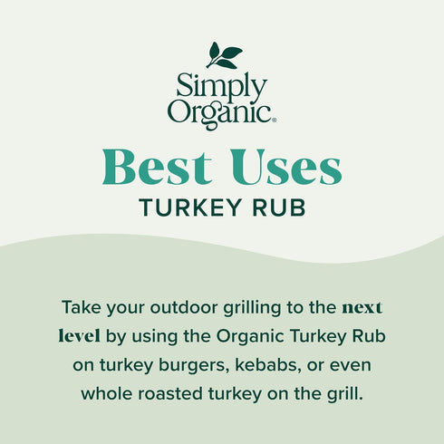 Simply Organic Turkey Rub, Certified Organic, 2.43 oz