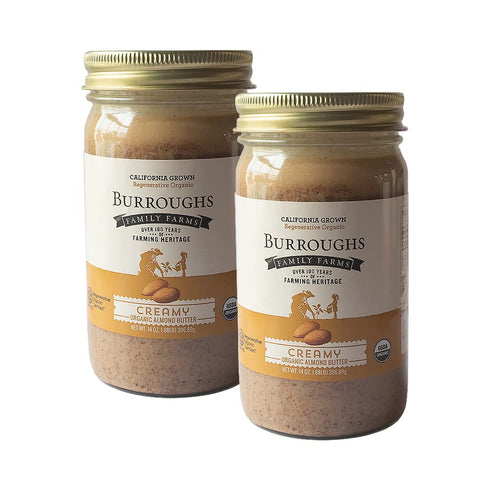Burroughs Family Farms Regenerative Organic Creamy Almond Butter (14 oz Pack of