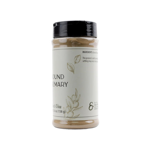 (5.6 Olive & Vine Ground Rosemary, Earthy & Piney Flavor, Seasoning for Roasts, Soups, and Stews, With Rich Tradition