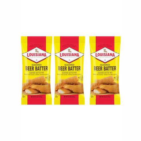 Louisiana Fish Fry Products, Beer Batter Mix, 8.5 oz (Pack of 3)