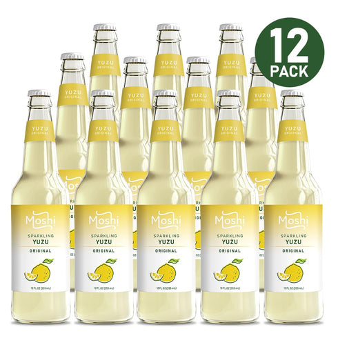 (12 Moshi Sparkling Drinks - Original Yuzu Bottles)
