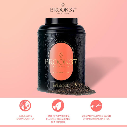 Brook37 50g Liquid Luxor - Premium Loose Leaf Black Tea | Smooth, Sweet Honey Notes | Floral Aroma | Caffeinated |