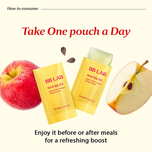 5,000mg 20g 14 Packs, NUTRIONE BB LAB Apple Cider Vinegar Jelly Per Pouch, Zero Sugar, x Premium Korean Apple Cider