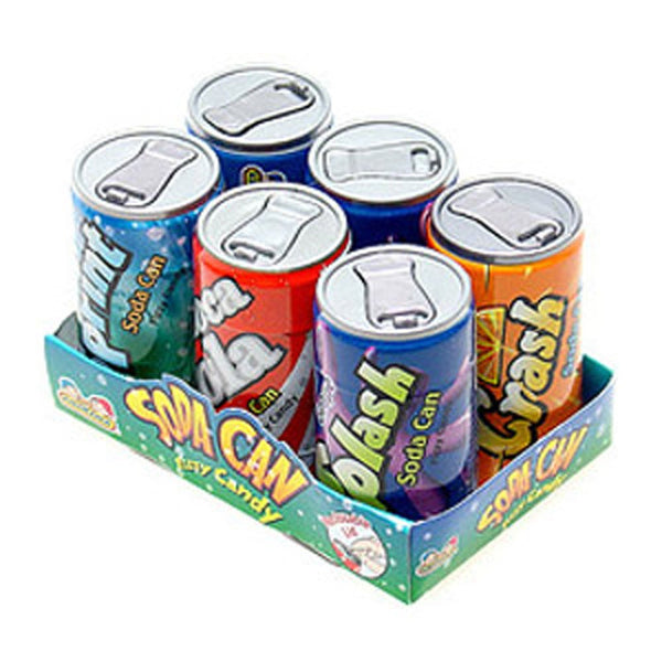 Soda Cans Fizzy Candy Six-Packs, 1 Count