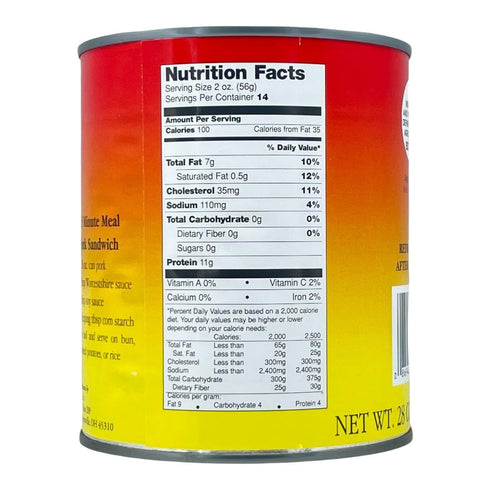 Yoders 28 oz Fully Cooked Canned Pork Chunks