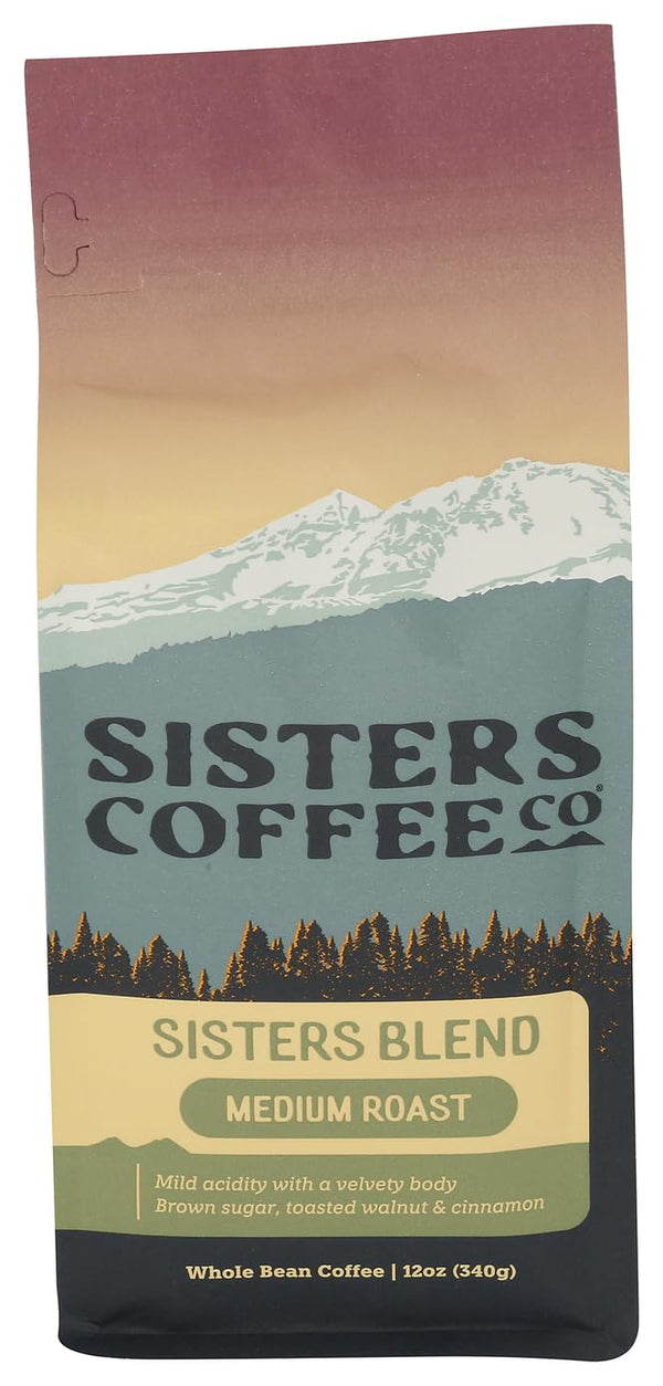 Sisters Coffee Company Sisters Blend - Medium Roast Whole Bean - 100% Arabica - 12