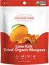 Pack 2.8oz 4pack Earthside Farms Dried Organic Mango Variety Original Citrus Splash Lime Kick and Peach Paradise Gluten