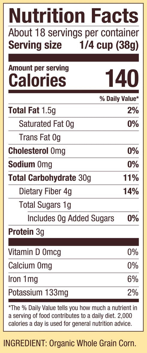 24oz (Pack 1) Bob's Red Mill Organic Medium Grind Cornmeal, of - Non GMO, Whole Grain, Vegan, Kosher