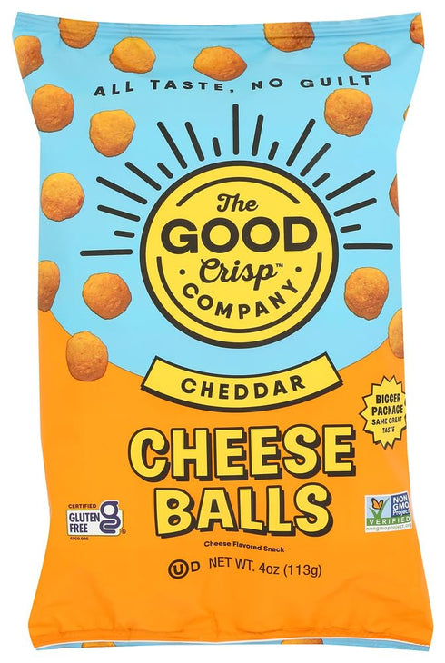 The Good Crisp Company Cheddar Cheese Balls, 4 Ounce